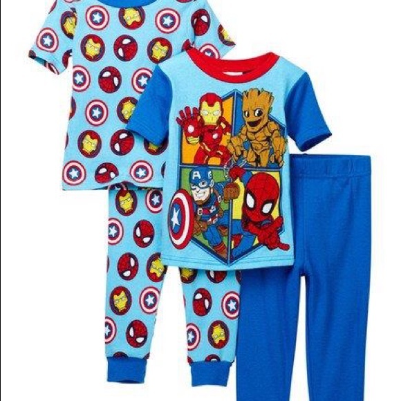 AME Marvel Spiderman Little Boys Cotton Tight Fit Pajama 2 Piece Set Size 4